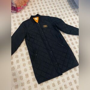 Vans Black Quilted Longline Puffer Coat
